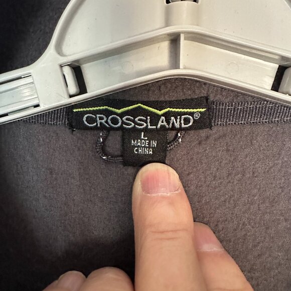 CROSSLAND MEN S FLEECE JACKET WALKER BRENDING, ZIPPER-UP, FRONT POCKETS, SIZE L - Picture 2 of 12